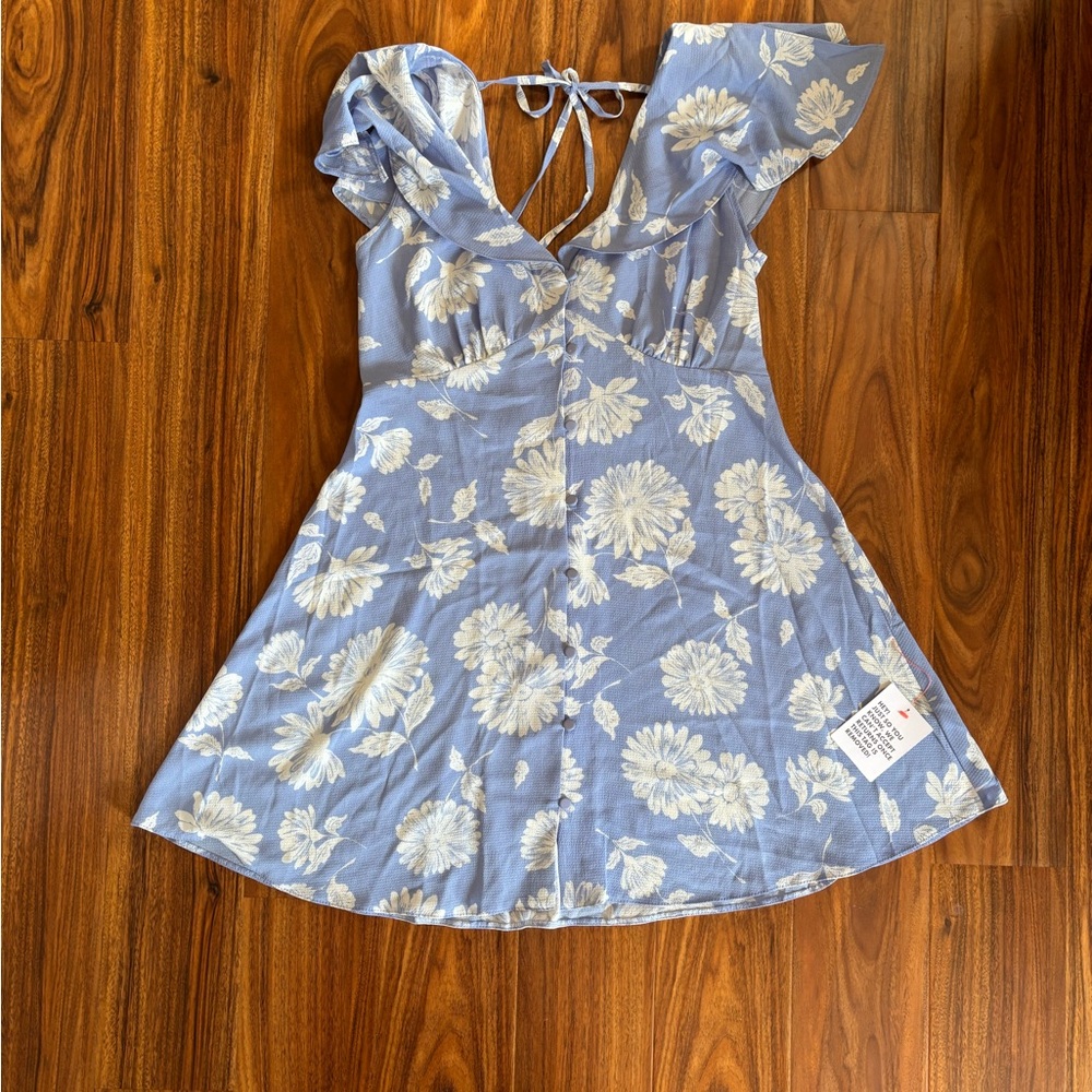 ASOS flutter sleeve tea dress